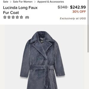 UGG long faux fur coat, new without tags!